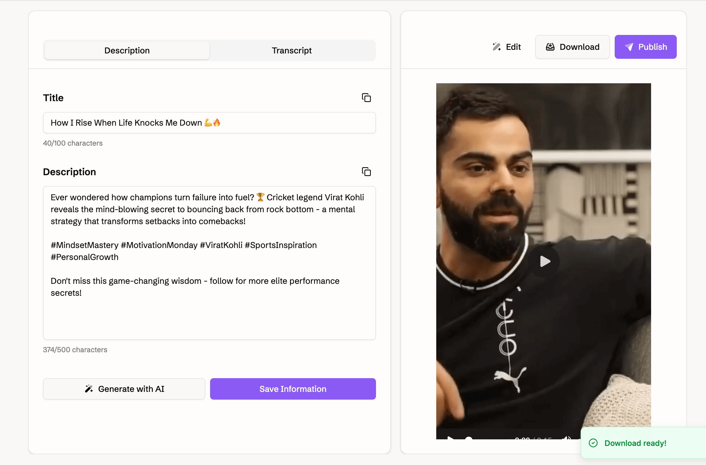 Step 03: Download and post